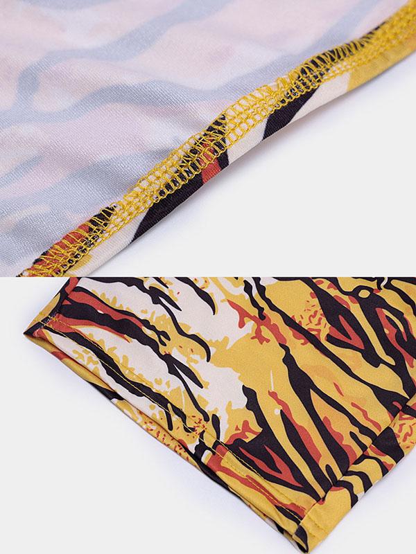 Sexy Printed Flared Sleeves Yoga Jumpsuits