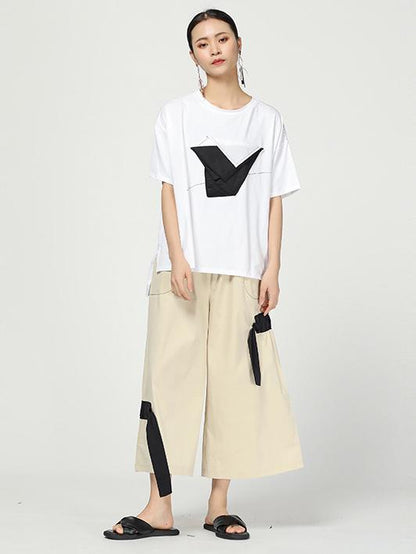C Yards Original Split-joint Lace-up Pants