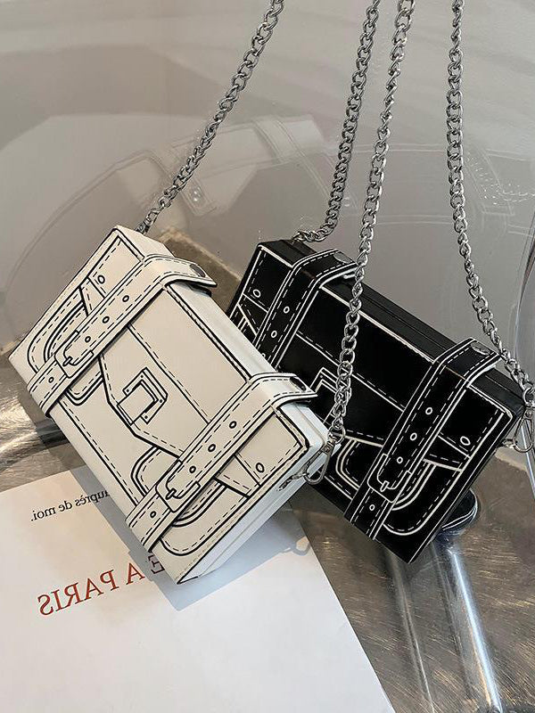 Original Stylish Cartoon Printed Contrast Color Bag