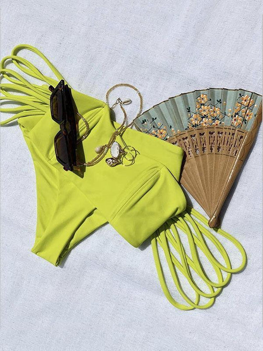 Strapless Bandage Bikini Swimsuit
