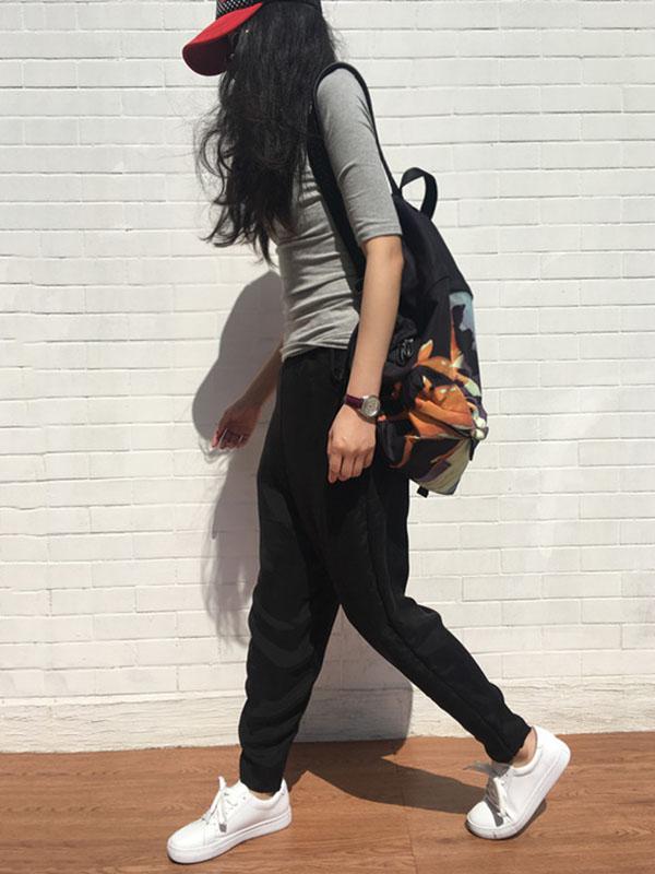 Loose Solid Color Casual Pants