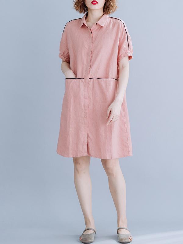 Casual Cotton Shirt Dress