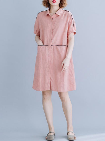 Casual Cotton Shirt Dress