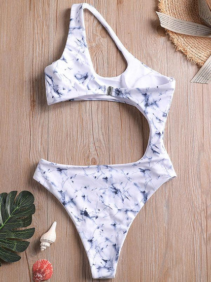 Single Shoulder One-piece Swimwear