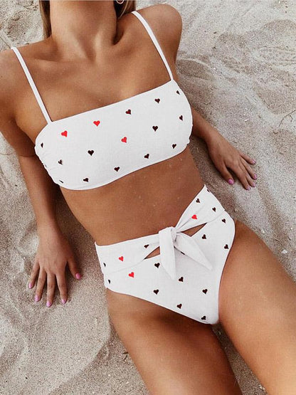 Bandeau Knot Bottom Bikini Swimsuit