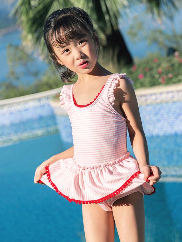 Bowknot Kids Beach Mini Dress
