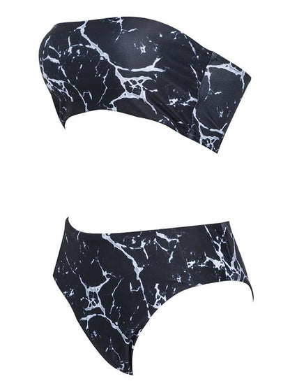 Bandeau Dull Bikinis Swimwear