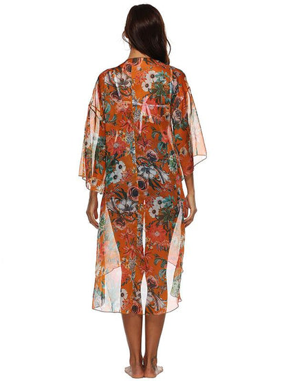Fashion Flared Sleeves Cover-Up
