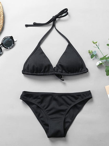 Solid Bandage Bikinis Swimwear