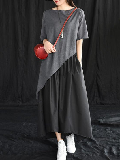 Original Solid Asymmetric T-Shirt
