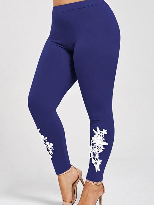 Vintage Applique Wrap Casual Pants Bottoms