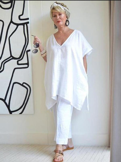 Short Sleeves V-neck 5 Colors Blouses&shirts Tops