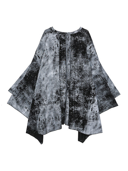 Original Cool Street Loose Irregularity Printed Round-Neck T-Shirts Tops