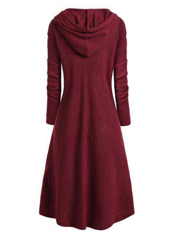 Loose Solid Elasticity Cropped Hoodie Outwears