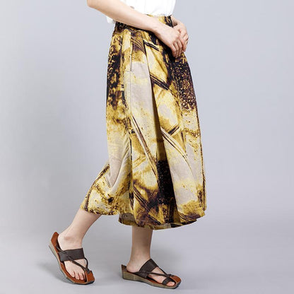 Casual Raindrop Printed Folded Women' Pants