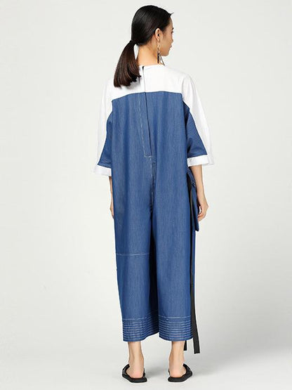 Original Denim Split-joint Jumpsuits