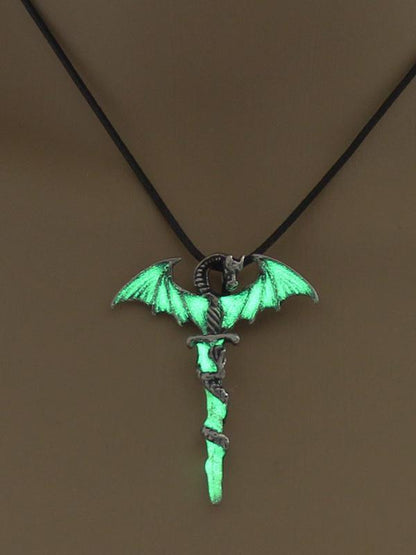Vintage Cross Dragon Luminous Pendant Accessories