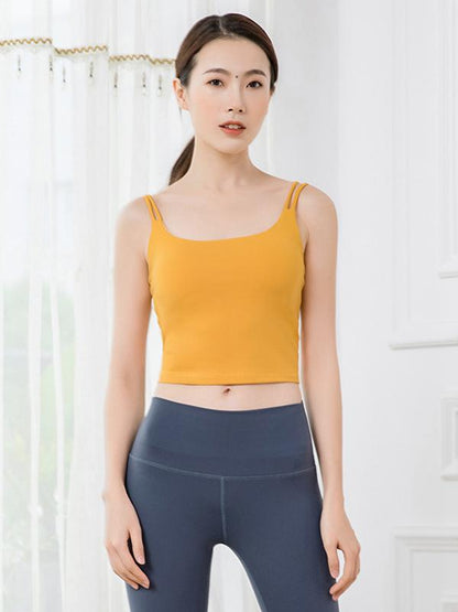 Cropped Solid Workout Tanks