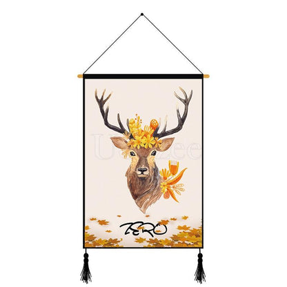 Modern Deer Printed Wall Hanging Decoration
