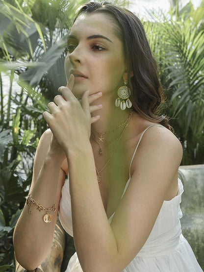 Rattan Shell Conch Hollow Earring Accessories