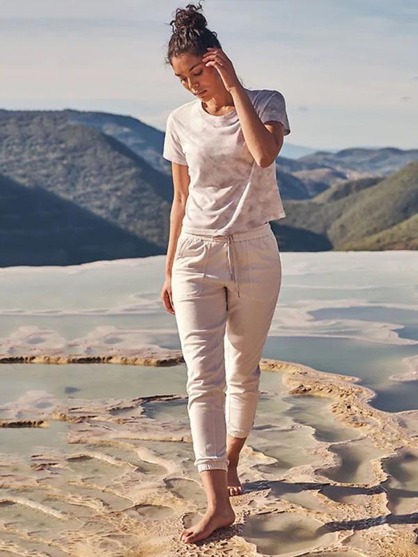 Casual Tie-Dyed Sports Tees