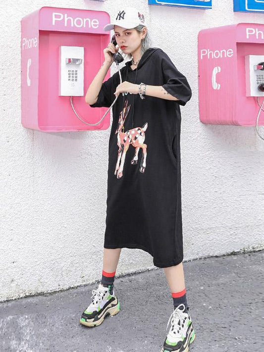 Casual Hoodie Long Dress