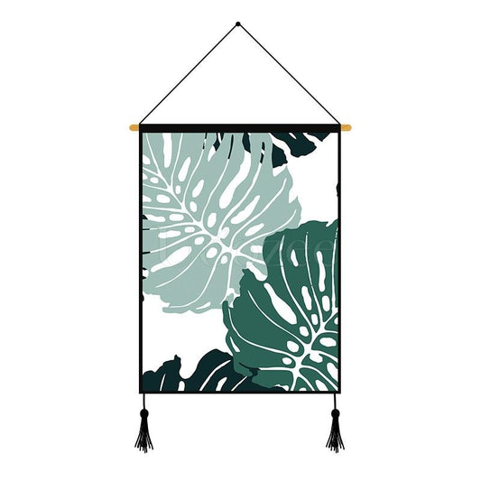 Light Green Monstera Printed Wall Hanging Decoration