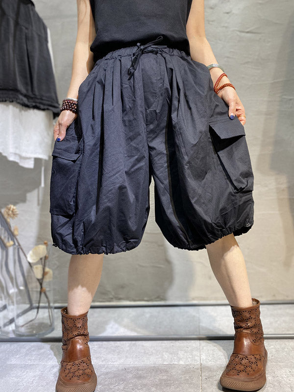 Casual Solid Color Harem Knickerbockers Shorts