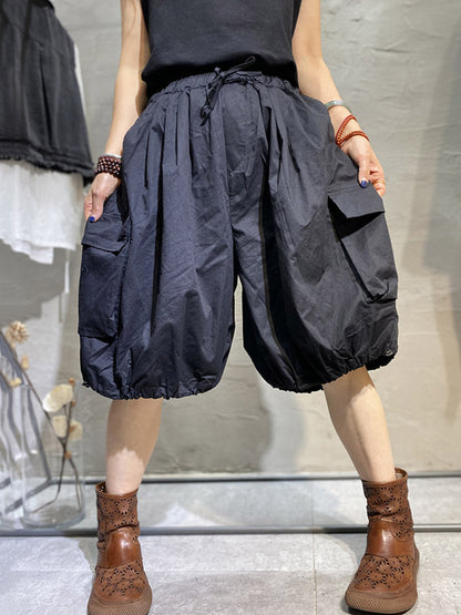 Casual Solid Color Harem Knickerbockers Shorts