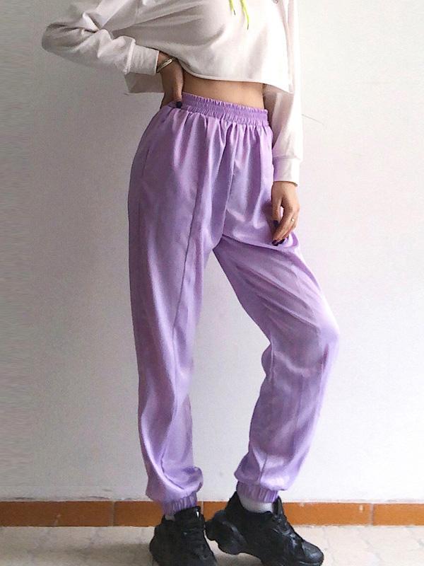 Fashion Purple Athletic Pants