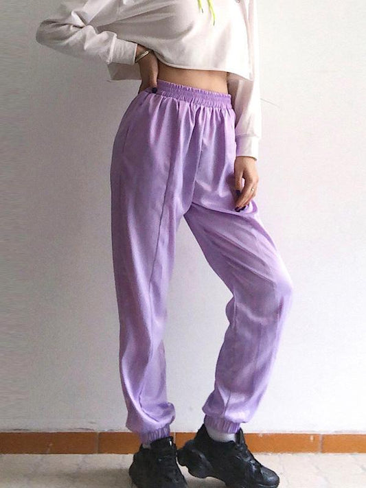 Fashion Purple Athletic Pants