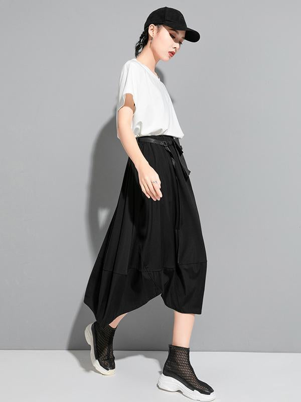 Original Solid Elasticity Waist Skirt
