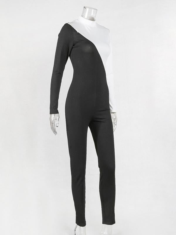 Fashion Color-Block Yoga Jumpsuits