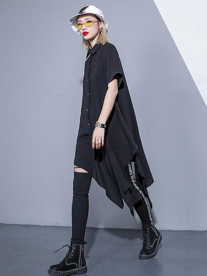 Chiffon Loose Oversize Asymmetric Blouse Dress