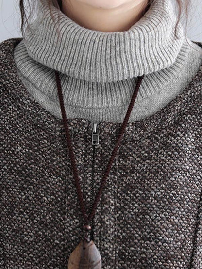 Loose Cropped Hemline Outwear