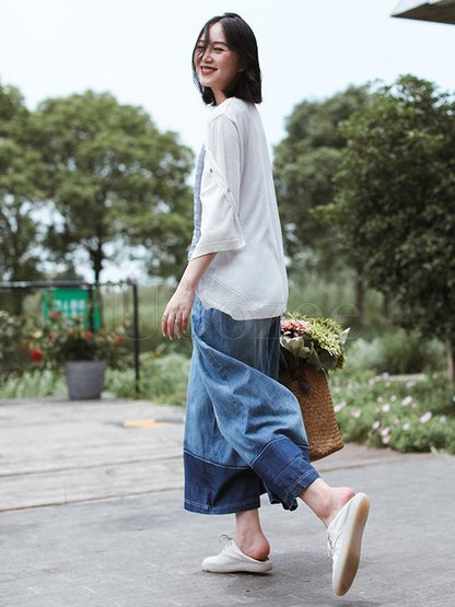 Loose Split-joint Wide Leg Pants