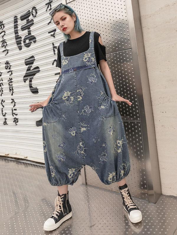 Loose Retro Harem Jumpsuit