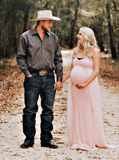 Maternity Strapless Maxi Dress