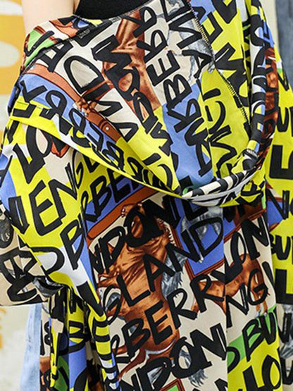 Loose Oversize Letter Cool Sun Protection Coat