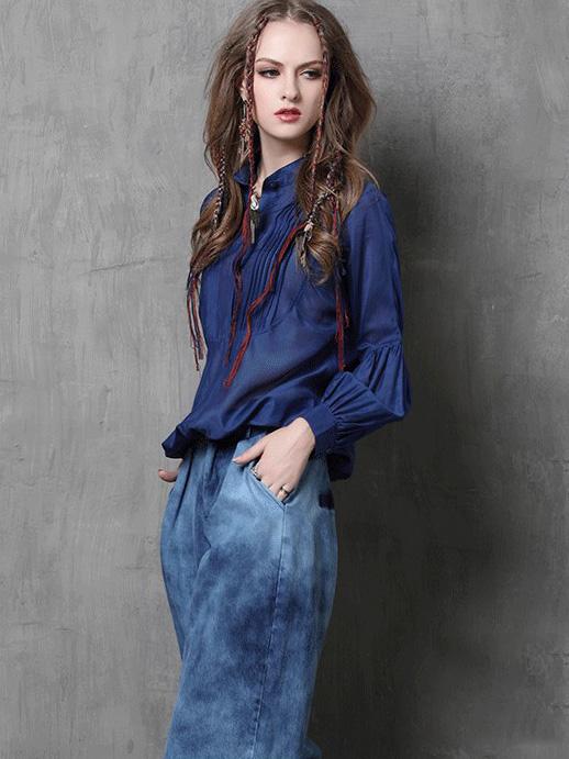 Vintage Loose Silk Shirt