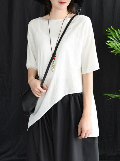 Original Solid Asymmetric T-Shirt