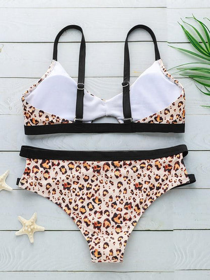 Leopard Printed Bikinis Swimwear