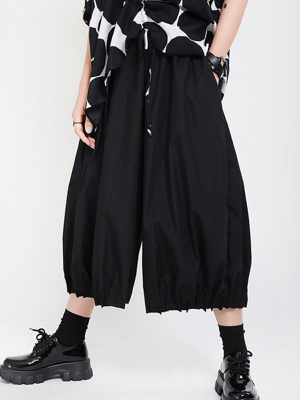 Original Solid Column Wide Leg Pants