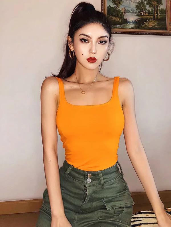 Sexy Solid Wrap Spaghetti-Neck Vest Top