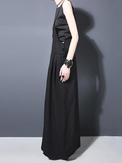 Loose Wide-leg Long Jumpsuits