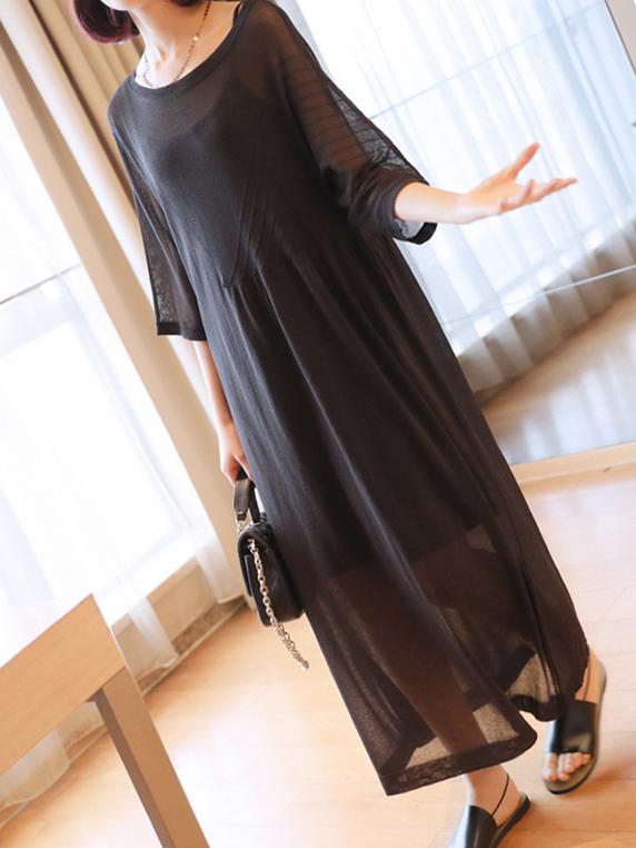 Loose Soft 2-pieces Long Dress