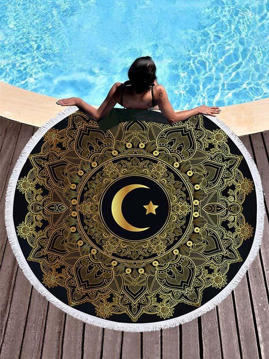 Popular Hot Style Moon Printed Beach Mats