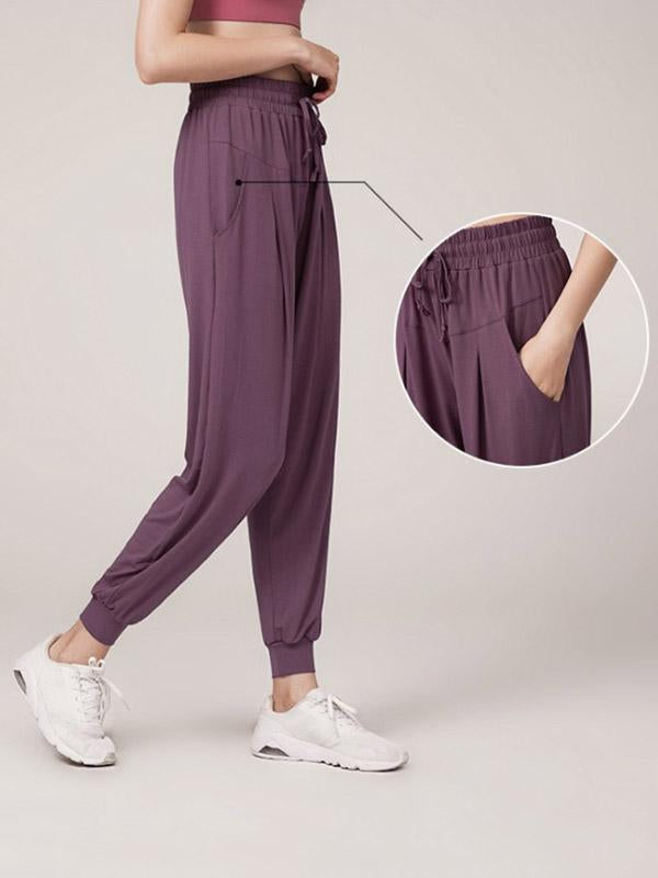 Leisure Solid Loose Athletic Pants