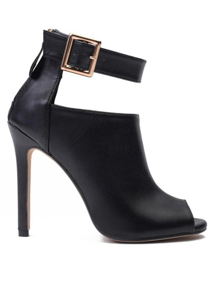Fashion Solid Color Peep-toe High Heels