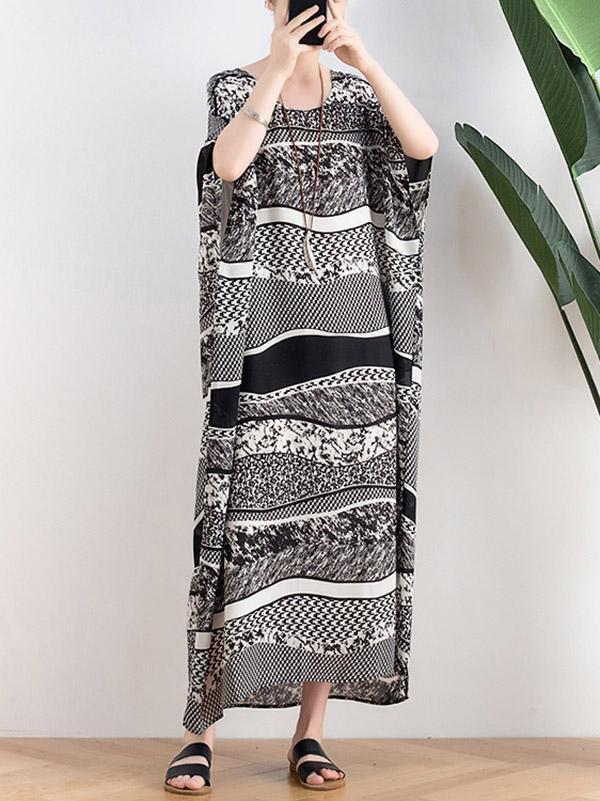 Original Printed Round-Neck Dress